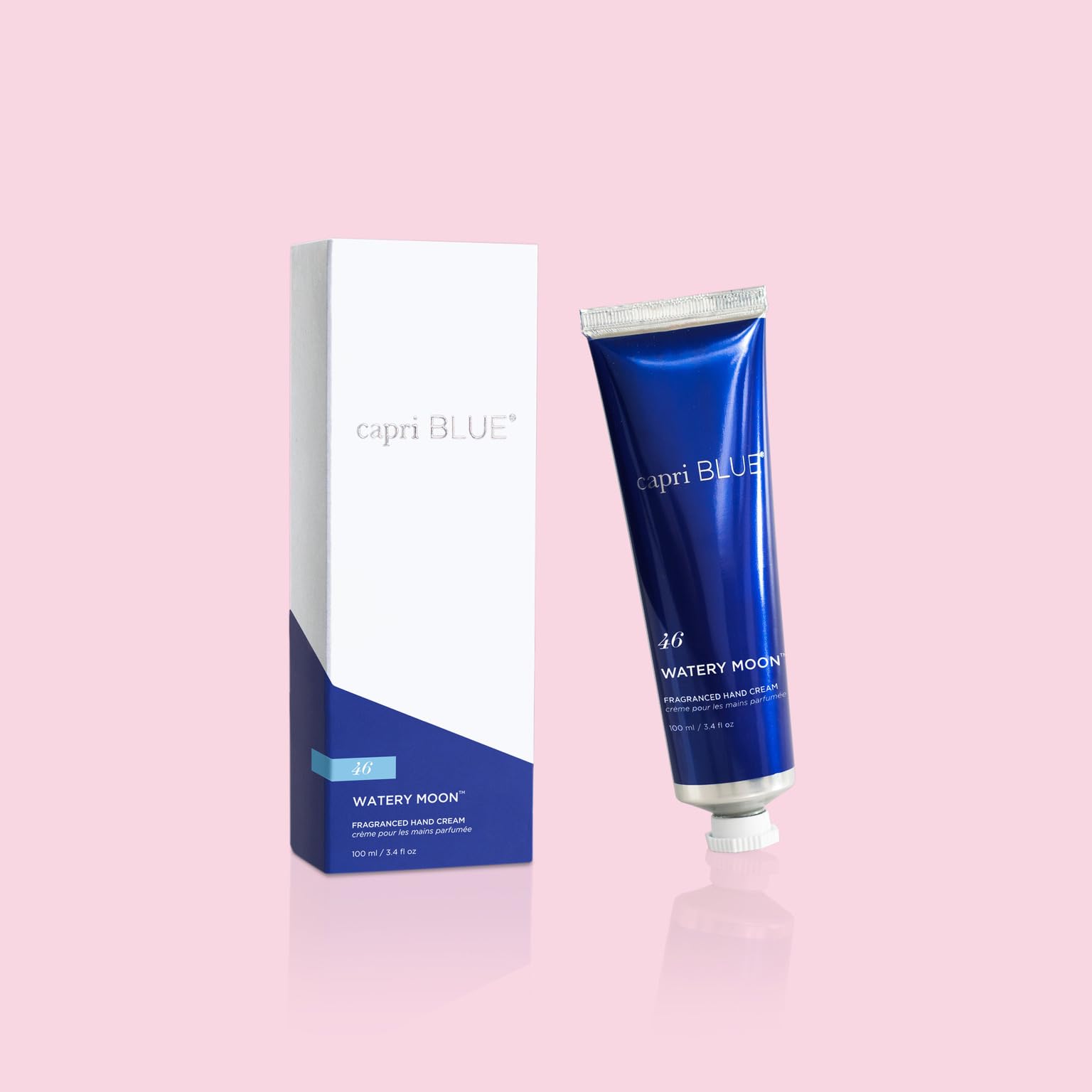 Capri Blue Hand Cream for Dry Cracked Hands – Watery Moon Moisturizing Jojoba Oil & Shea Butter Lotion – Dry Hand Cream Travel Size Tube – Paraben, Sulfate, Cruelty-Free Vegan Lotion (3.4 Oz) - Image 7
