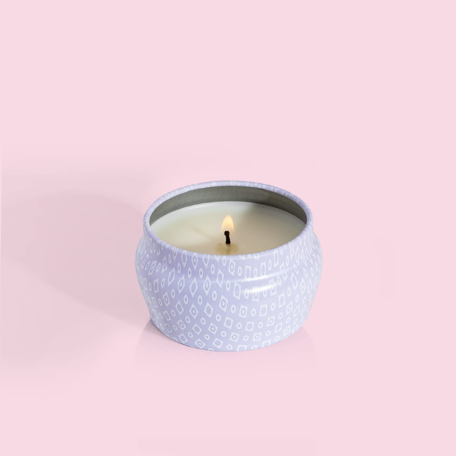 Capri Blue Volcano Scented Mini Tin Jar Candle - Printed Mini Tin Candles for Home Scented with Tropical Fruit & Sugared Citrus - Long Lasting Soy Wax Blend - Lavender Colored (3 oz) - Image 7